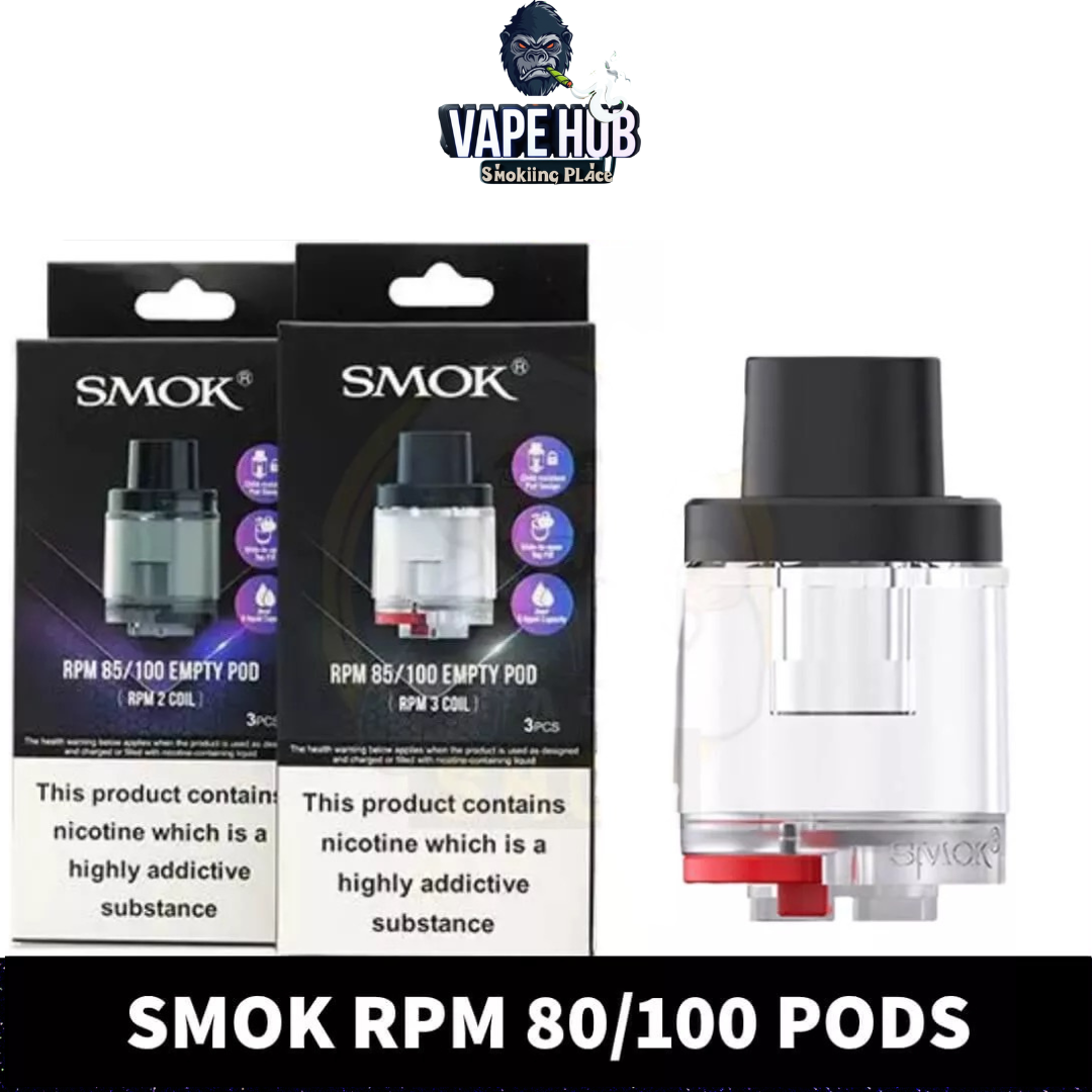 SMOK RPM 85 Pods/ RPM 100 Pods 6ml Replacement Pods in UAE (3PC-Pack) Vape Hub Smoking Place