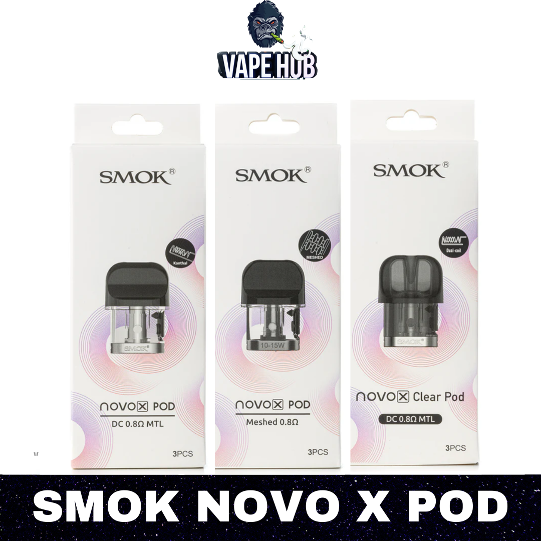 SMOK Novo X Pods DC MTL & Meshed Pod Cartridge 2ml Replacement Pods (3PC-pack) Vape Hub Smoking Place