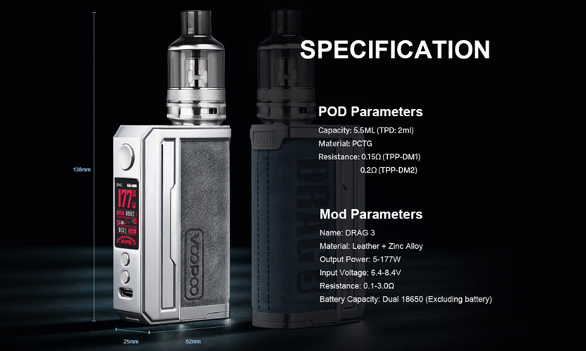 VOOPOO Drag 3 TPP-X Kit Pod Tank Dubai UAE