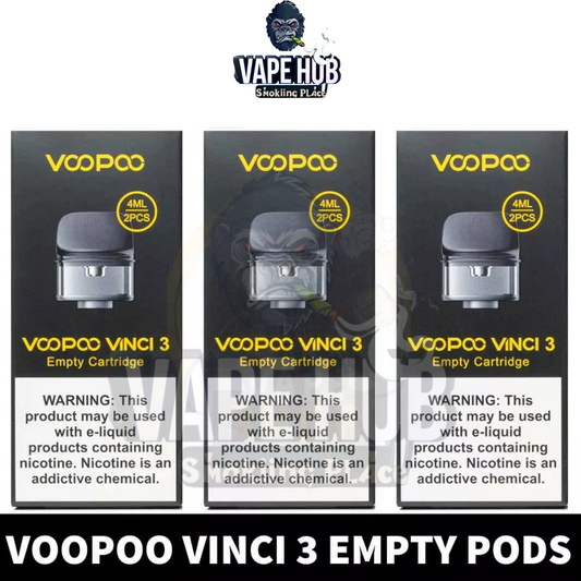 VOOPOO Vinci 3 Empty Pods 4ml Replacement Pod Cartridge in (2PC- pack) Dubai, UAE Vape Hub Smoking Place