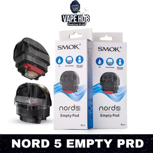 SMOK Nord 5 Pods Empty Pods for 80W in Dubai (3PC Per Pack) Vape Hub Smoking Place