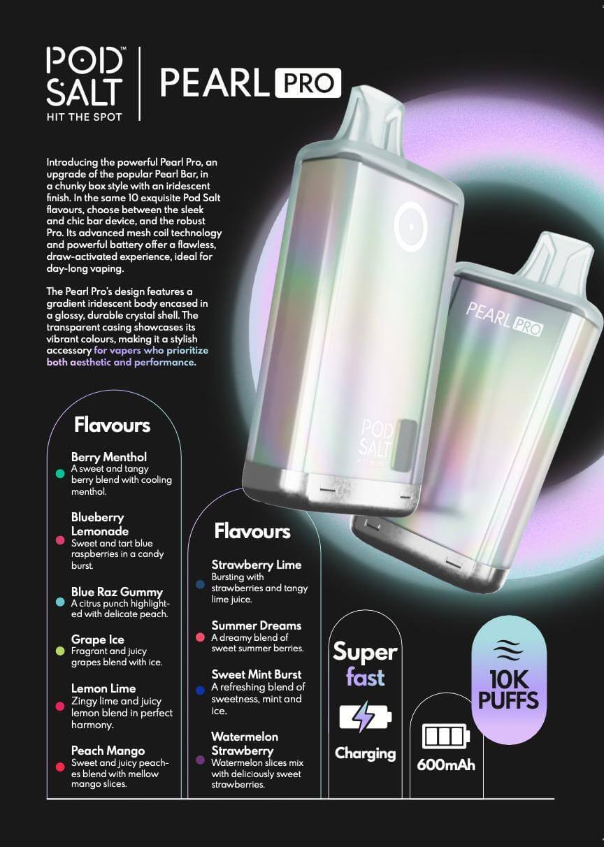 POD SALT Pearl Pro 10000 Puffs 20MG Disposable Vape In Dubai UAE