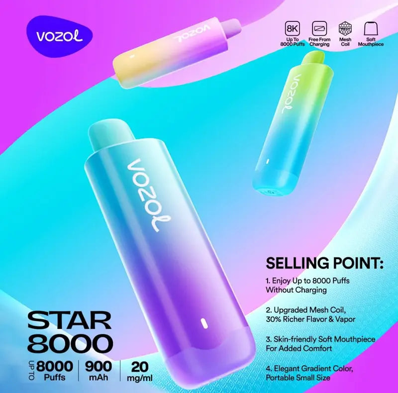 VOZOL Star 8000 Puffs 20MG Nicotine Dubai UAE