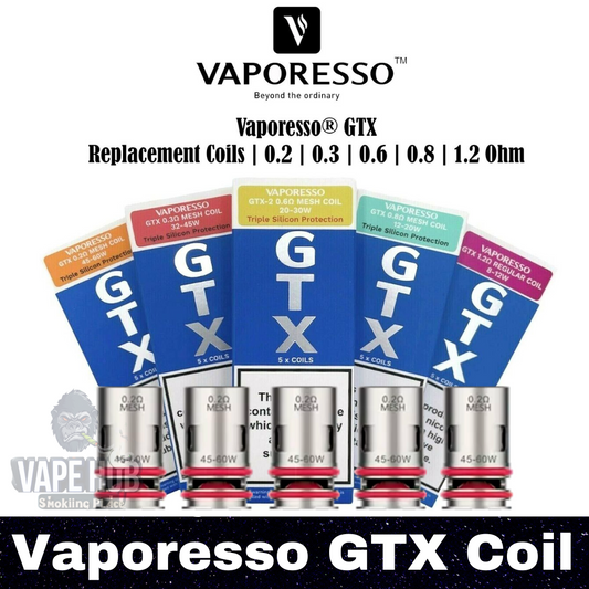 VAPORESSO GTX REPLACEMENT COILS 5PC/Pack