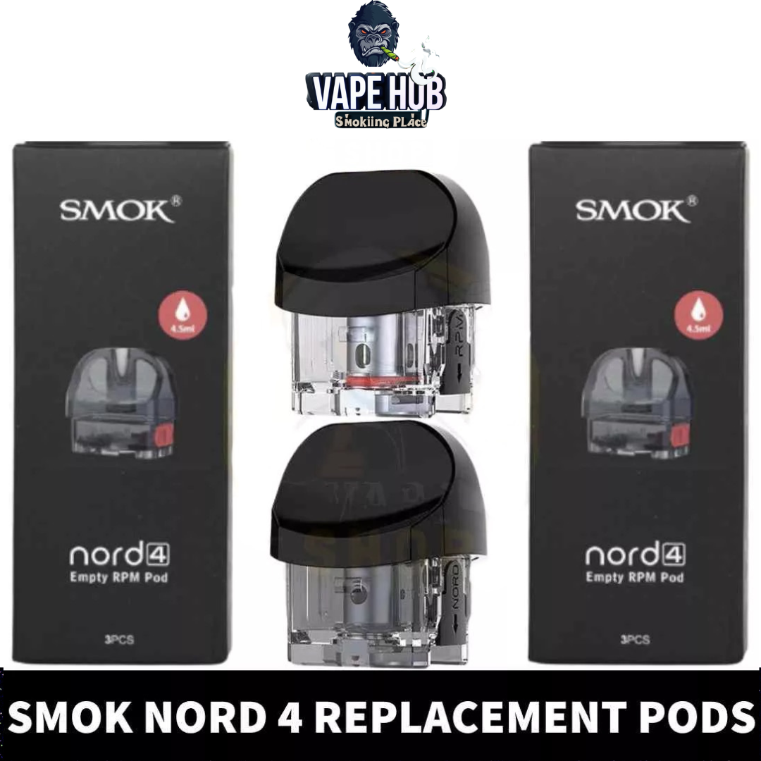 SMOK Nord 4 Pods 4.5ml Replacement Pods in Dubai (3PCS-Pack) Vape Hub Smoking Place