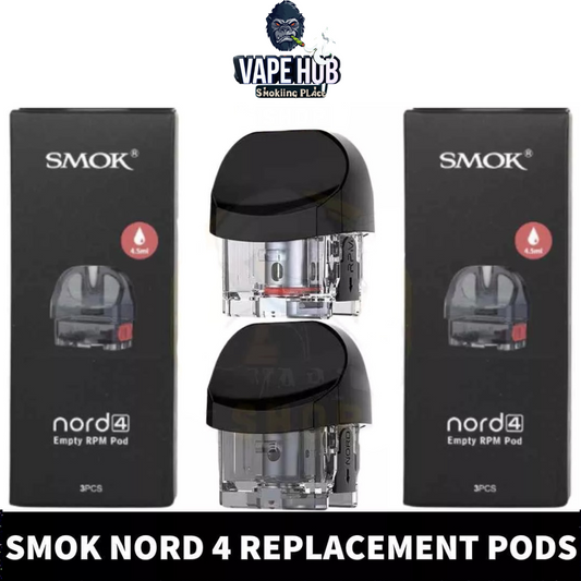 SMOK Nord 4 Pods 4.5ml Replacement Pods in Dubai (3PCS-Pack) Vape Hub Smoking Place