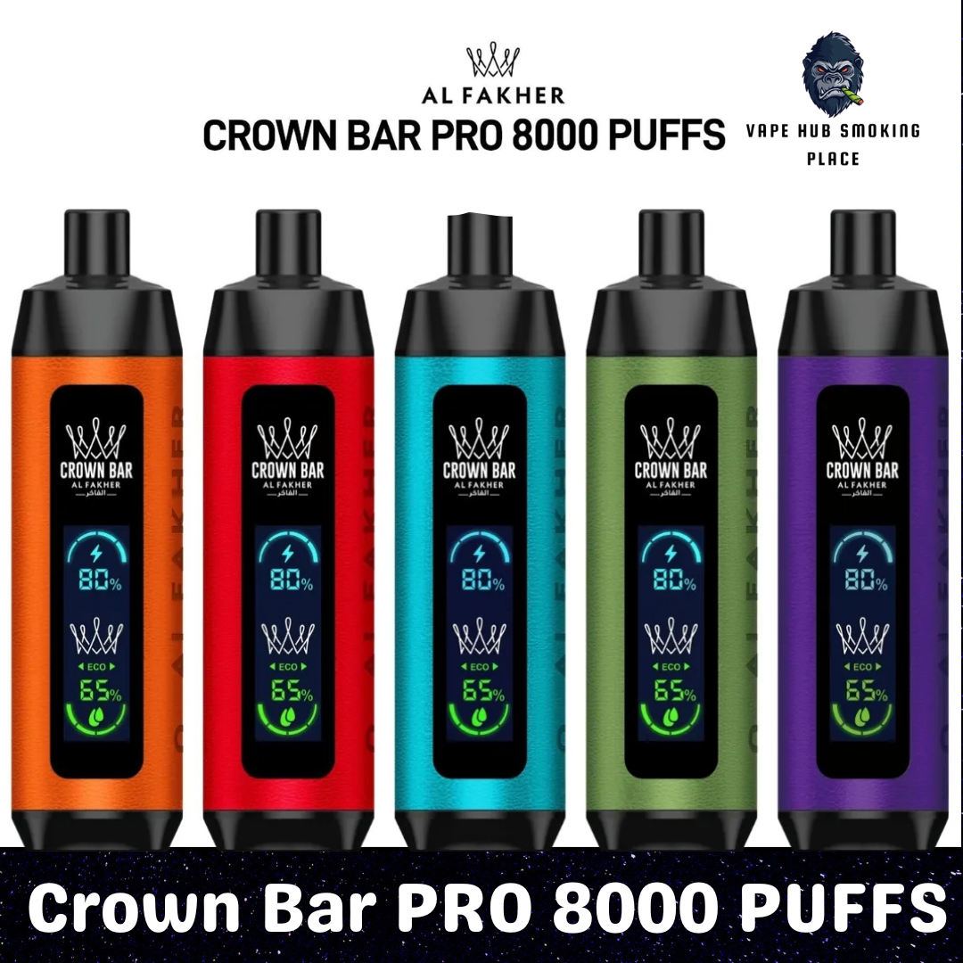 Al Fahker Crown Bar Pro dual mode 8000 Puffs Disposable Vape in UAE Vape Hub Smoking Place Al Fahker Crown Bar Pro dual mode 8000 Puffs Disposable Vape in UAE Vape Hub Smoking Place