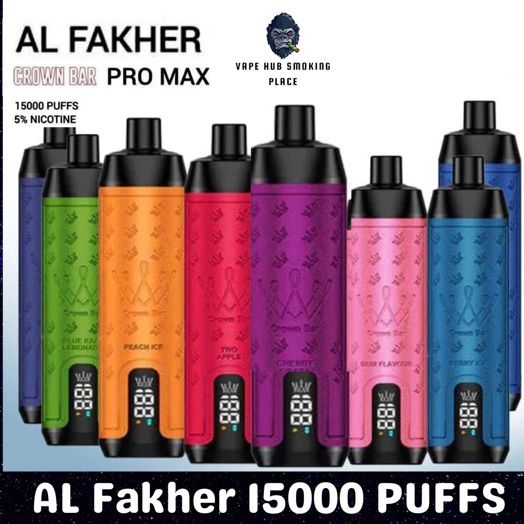 Al Fakher Crown bar 15000 puffs pro max Disposable Vape Dubai Vape Hub Smoking Place Al Fakher Crown bar 15000 puffs pro max Disposable Vape Dubai Vape Hub Smoking Place