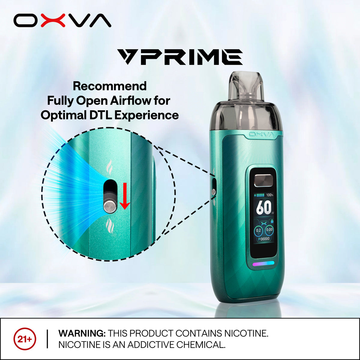 OXVA VPRIME Pod Kit 60W 
2600mah Dubai UAE Vape Hub Smoking Place