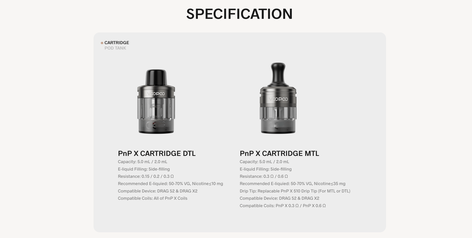 Voopoo Drag S2 Cartridge VOOPOO PnP X Pod Cartridges 5ml In UAE Vape Hub Smoking Place Voopoo Drag S2 Cartridge VOOPOO PnP X Pod Cartridges 5ml In UAE Vape Hub Smoking Place