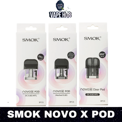 SMOK Novo X Pods DC MTL & Meshed Pod Cartridge 2ml Replacement Pods (3PC-pack) Vape Hub Smoking Place