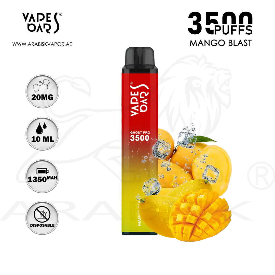 Vapes Bars| Ghost Vape Pro 2% nicotine 3500 Puff Disposable Vape in Dubai Sharjah Vape Hub Smoking Place