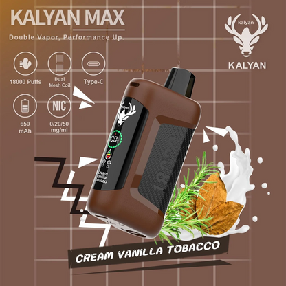 Kalyan Max 18000 Puffs Disposable Vape In Duabi Vape Hub Smoking Place