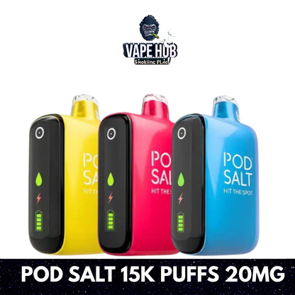 Pod Salt 15000 Puffs Disposable Vape 20mg in Dubai Sharjah Vape Hub Smoking Place