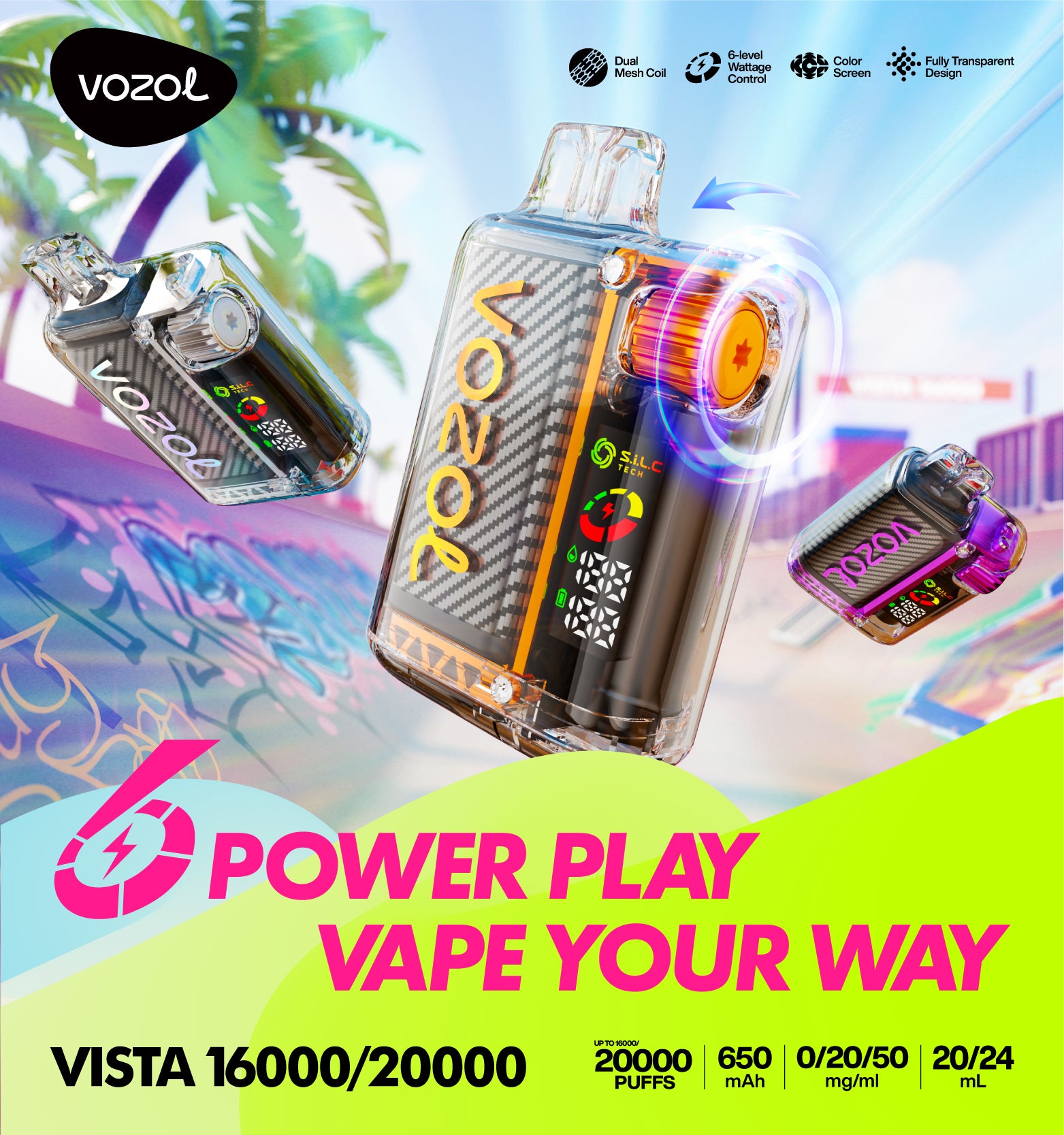 VOZOL Vista 20000 Puffs Disposable Vape in Dubai Uae Vape Hub Smoking Place