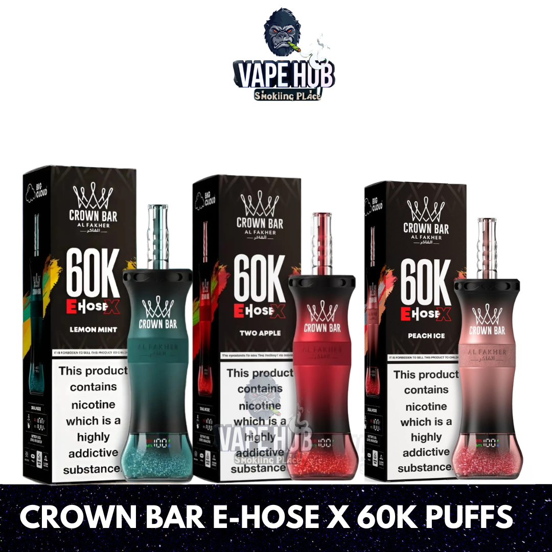 Al Fakher E-Hose X 60k Puffs Crown Bar Hookah Disposable Vape