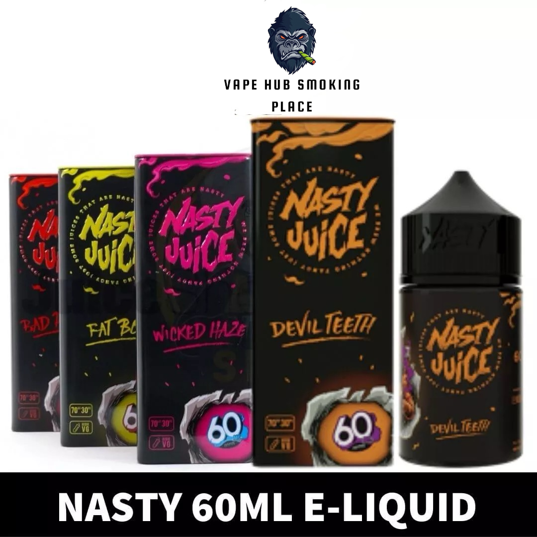 NASTY 60ML FREEBASE E-LIQUID NICOTINE FLAVOURS Vape Hub Smoking