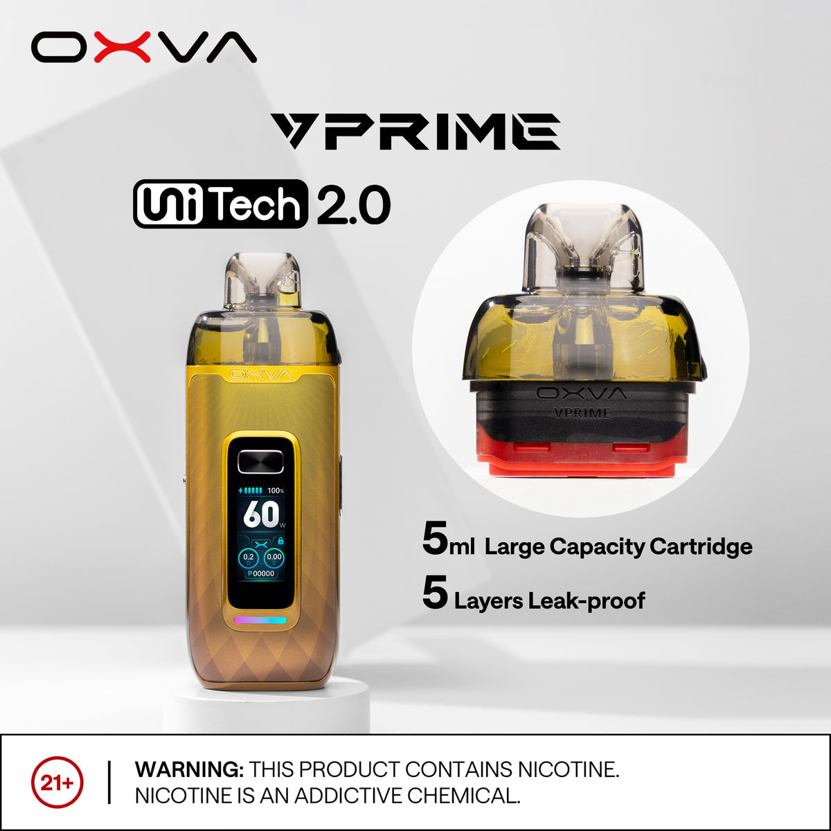 OXVA VPRIME Pod Kit 60W 
2600mah Dubai UAE Vape Hub Smoking Place