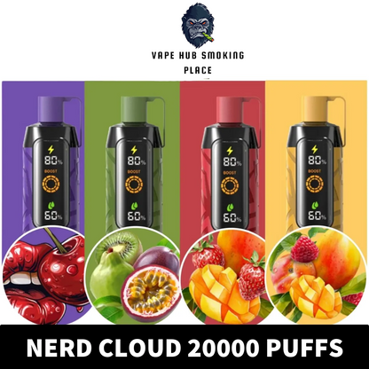 NERD Cloud 20000 Puffs 6MG Nicotine Disposable Vape in Dubai UAE Vape Hub Smoking Place