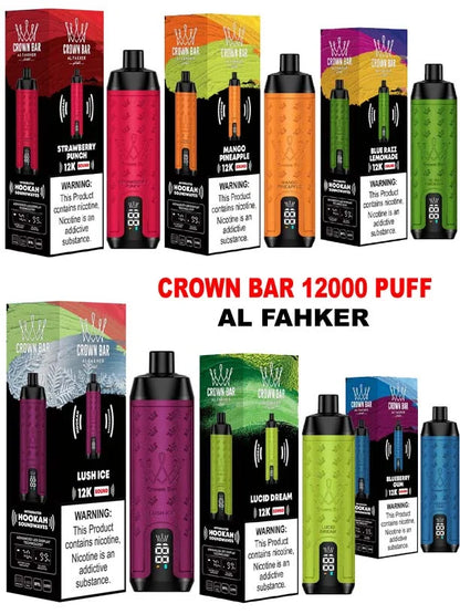 Al Fakher Crown Bar 12000 Puffs DLT Vape in Dubai Vape Hub Smoking Place