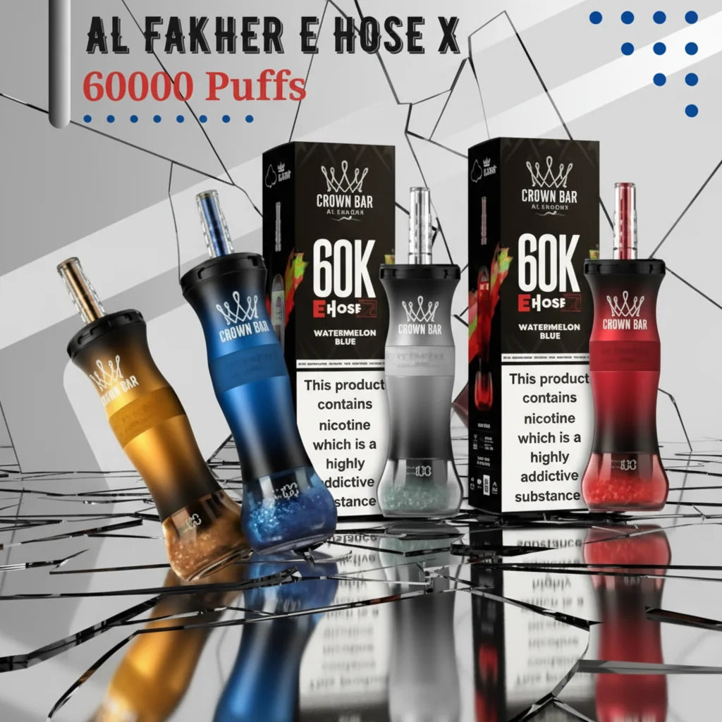 Al Fakher E-Hose X 60k Puffs Crown Bar Hookah Disposable Vape