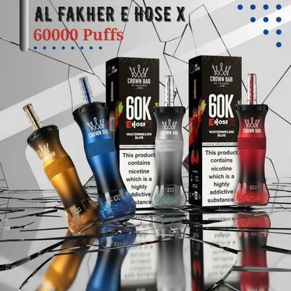Al Fakher E-Hose X 60k Puffs Crown Bar Hookah Disposable Vape