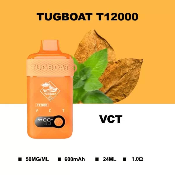 Tugboat T12000 puffs 50 MG rechargeable Disposable vape in Dubai Vape Hub Smoking Place