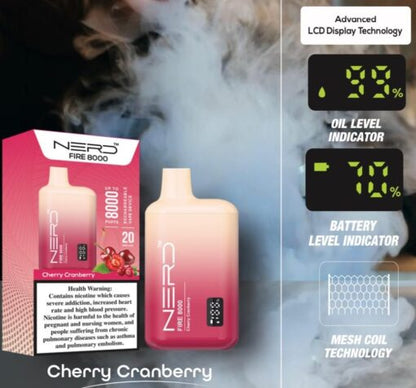 Nerd Fire Disposable Vape (8000 Puffs) 2% Nicotine Dubai UAE Vape Hub Smoking Place