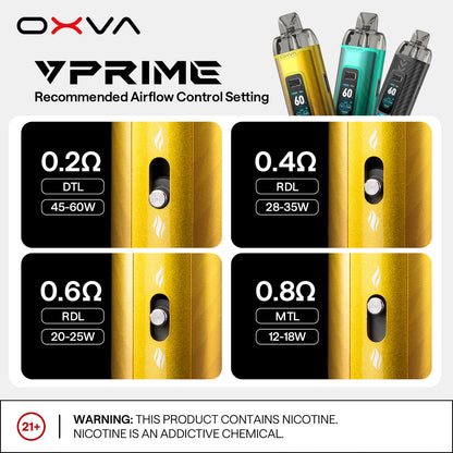 OXVA VPRIME Pod Kit 60W 
2600mah Dubai UAE Vape Hub Smoking Place