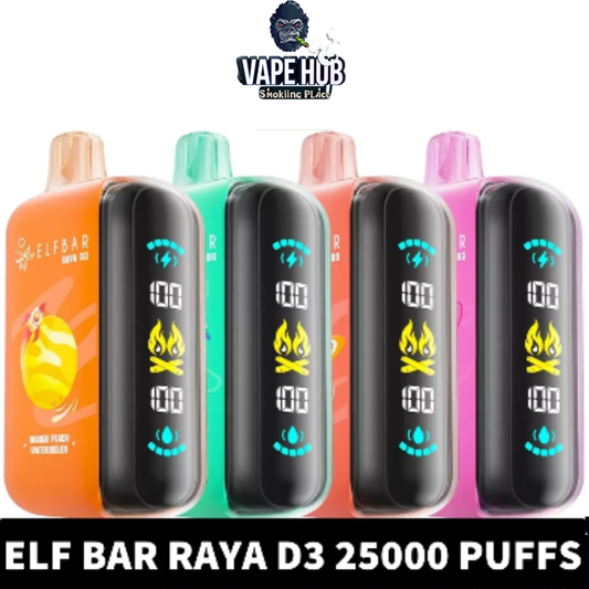 VAPE ELF BAR Raya D3 25000 Puffs 50MG Disposable Vape DUBAI SHARJAH Vape Hub Smoking Place