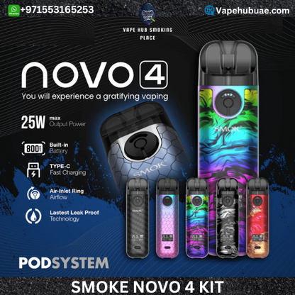 Smok Novo 4 Kit: Compact, Stylish, and Powerful Vaping Solution vape UAE Vape Hub Smoking Place