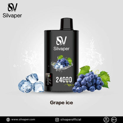 Grape Ice: Bold grape flavor with a refreshing, icy twist. Silvaper 24000 puffs UAE vape