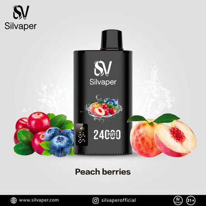Peach Berries: Ripe peaches blended with an assortment of juicy berries. Silvaper 24000 puffs 