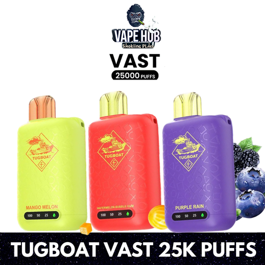 Vape Tugboat VAST 25,000 Puffs 50mg Disposable Vape in Sharjah Dubai UAE
