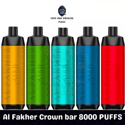 Al Fakher Crown Bar 8000 puffs 50mg  Disposable vape in UAE Vape Hub Smoking Place