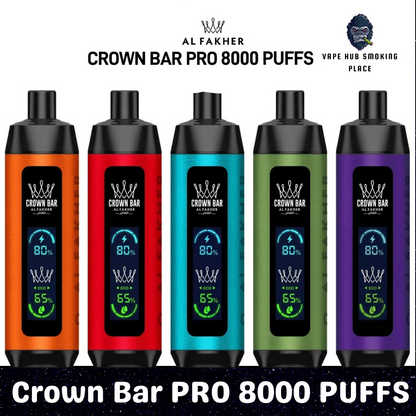 Al Fahker Crown Bar Pro dual mode 8000 Puffs Disposable Vape in UAE Vape Hub Smoking Place