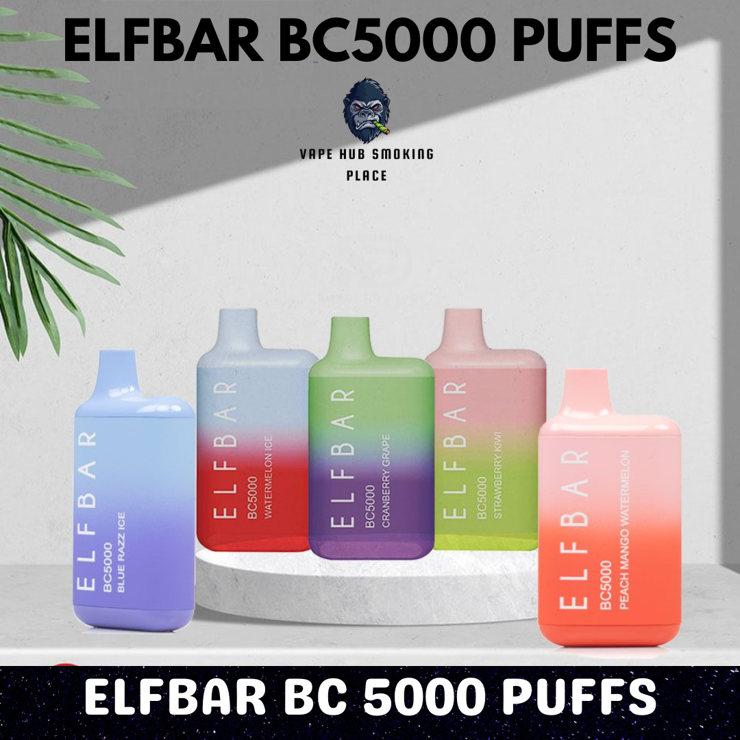 Elf Bar BC5000 Puffs Disposable Vape Device In Dubai UAE Vape Hub Smoking Place