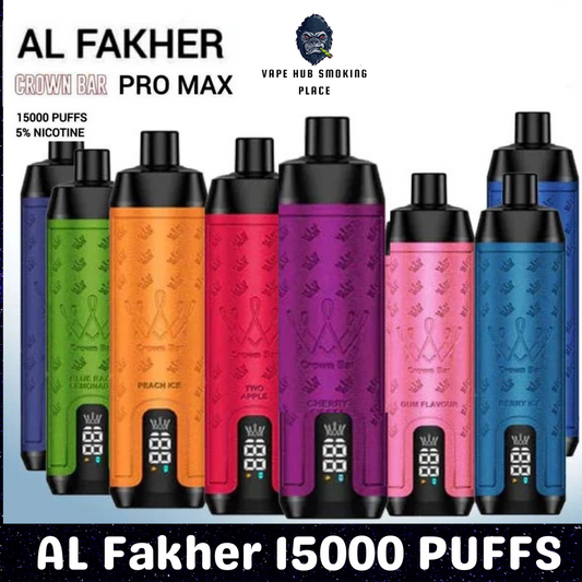 Al Fakher Crown bar 15000 puffs pro max Disposable Vape Dubai Vape Hub Smoking Place