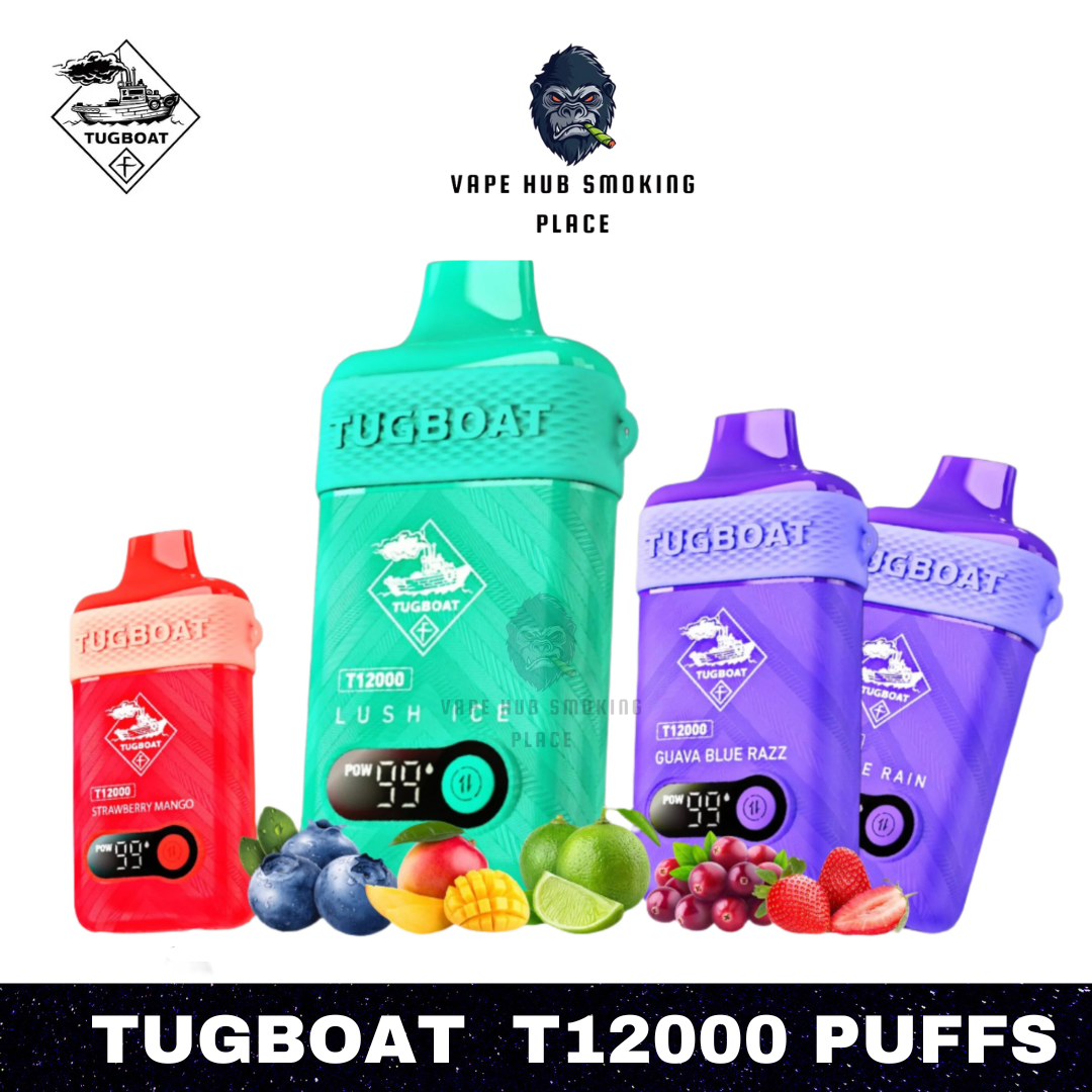 Tugboat T12000 puffs 50 MG rechargeable Disposable vape in Dubai Vape Hub Smoking Place