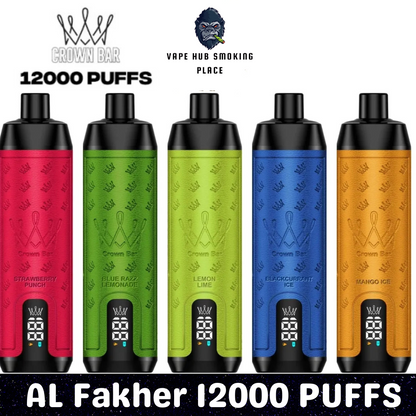 Al Fakher Crown Bar 12000 Puffs DLT Disposable Vape in Dubai Vape Hub Smoking Place