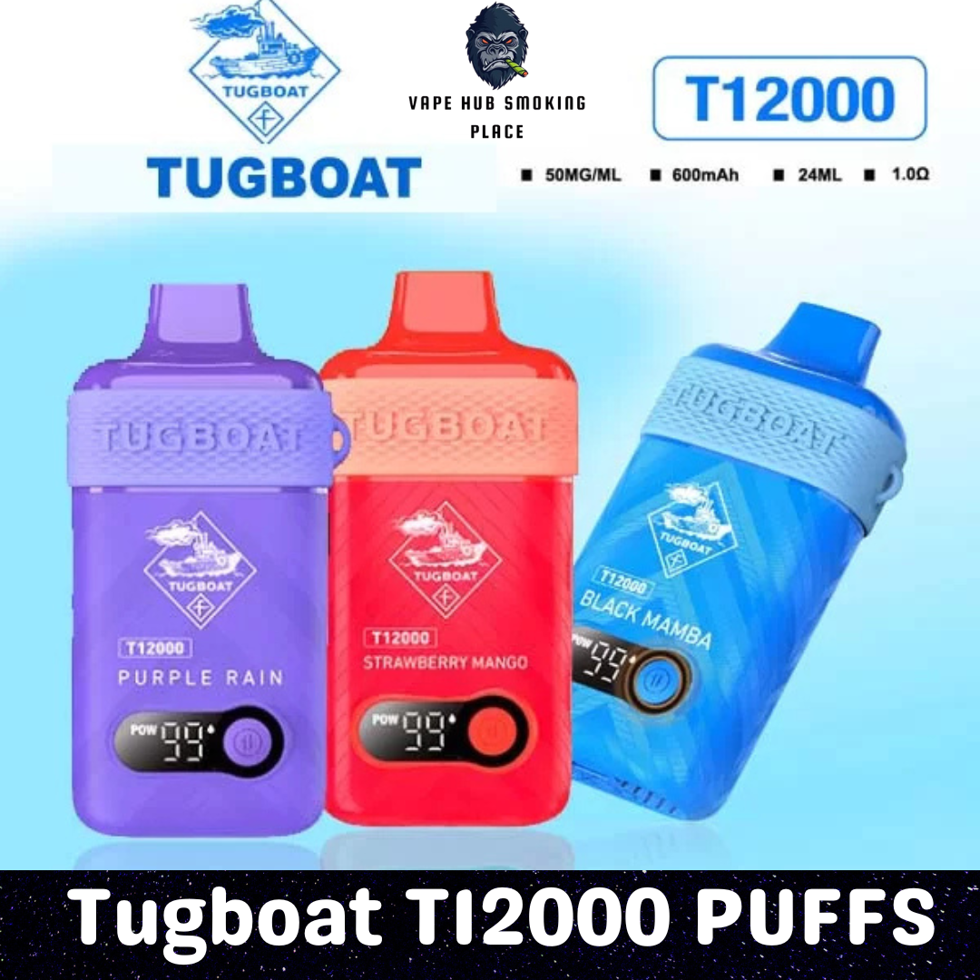 Tugboat T12000 puffs 50 MG rechargeable Disposable vape in Dubai Vape Hub Smoking Place