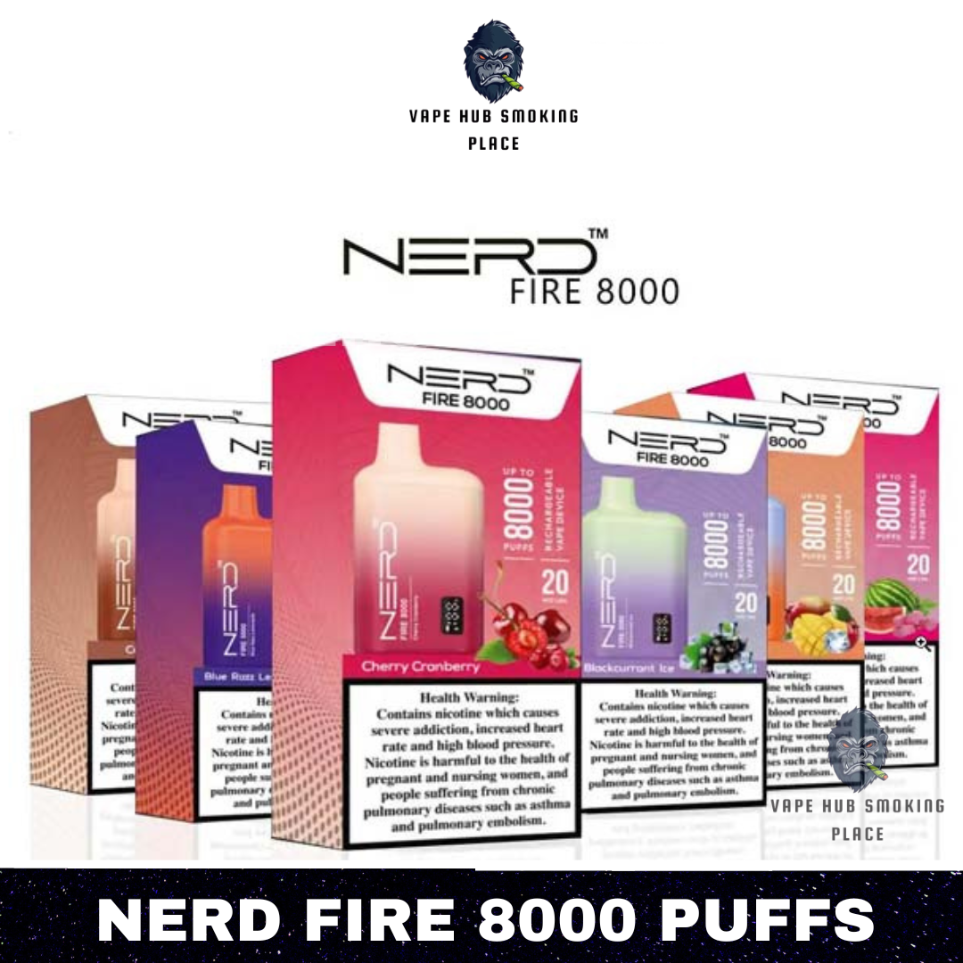 Nerd Fire Disposable Vape (8000 Puffs) 2% Nicotine Dubai UAE Vape Hub Smoking Place