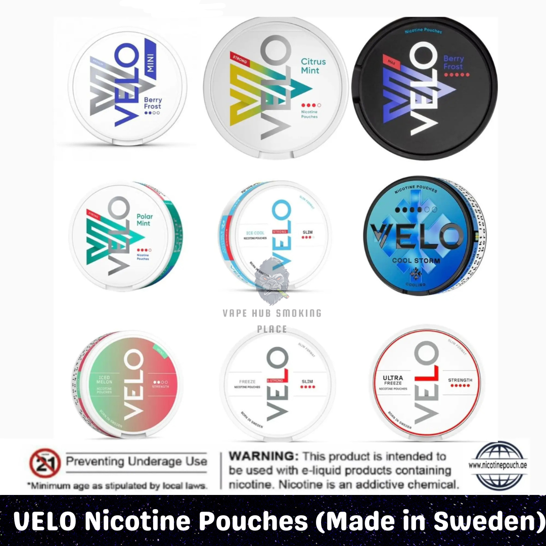 VELO Nicotine Pouches (Made in Sweden) in Dubai Vape Hub Smoking Place