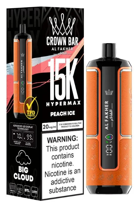 Al Fakher Crown Bar 15000 Puffs Hypermax Disposable Vape In UAE Vape Hub Smoking Place Al Fakher Crown Bar 15000 Puffs Hypermax Disposable Vape In UAE Vape Hub Smoking Place