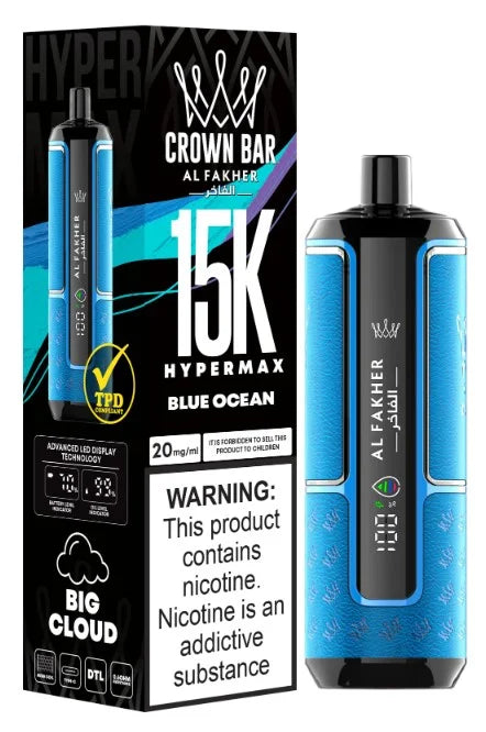 Al Fakher Crown Bar 15000 Puffs Hypermax Disposable Vape In UAE Vape Hub Smoking Place Al Fakher Crown Bar 15000 Puffs Hypermax Disposable Vape In UAE Vape Hub Smoking Place