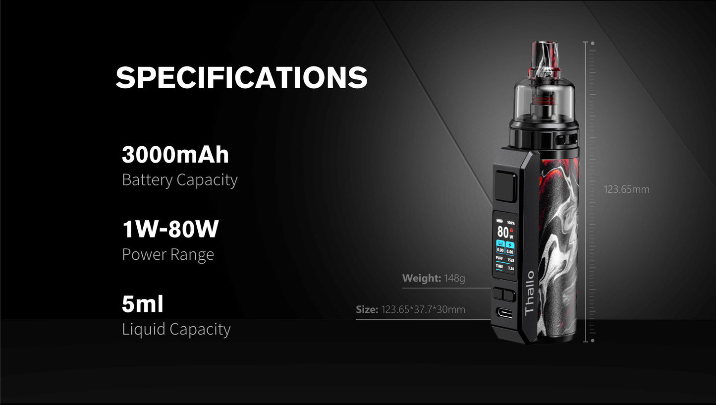 SMOK Thallo 80W Pod Mod Kit: Power and Portability Redefined Dubai Vape Hub Smoking Place